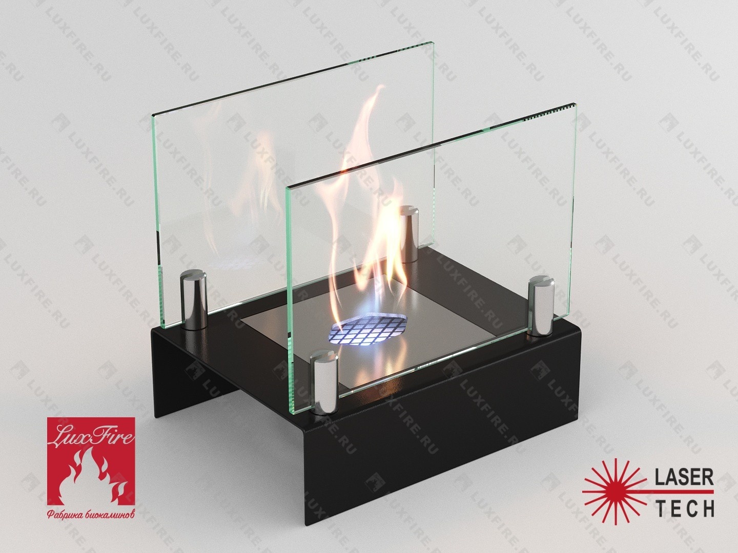 Настольный биокамин Lux Fire "Арлекино" S (черный)