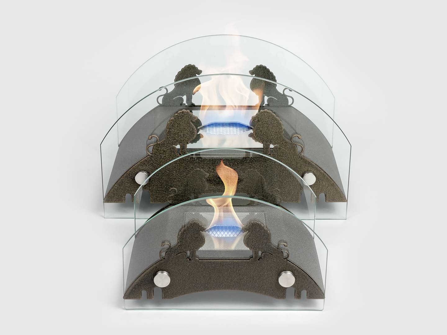 Настольный биокамин Lux Fire "Царский мост" S Бронза по цене 9 990 руб.