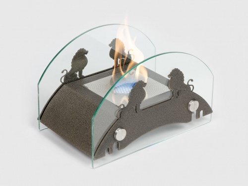 Настольный биокамин Lux Fire "Царский мост" S Бронза