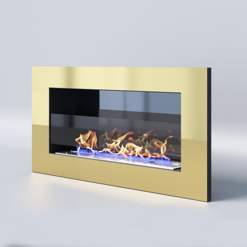 Биокамин "Русский огонь" Барокко 800V встраиваемый с защитным и декоративным стеклом