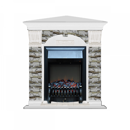 Арочный Алтай угловой (белый)+Fobos Black