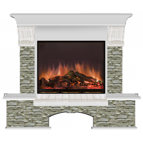 Бостон Грот однотонный (беленый дуб)+Arte 23