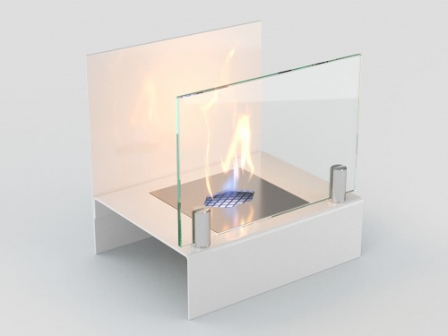 Настольный биокамин Lux Fire "Афиша" S (белый)