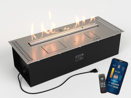 Автоматический биокамин Lux Fire Smart Flame 700 RC INOX