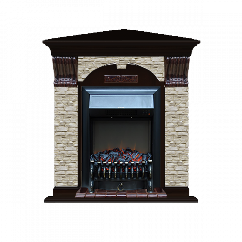 Арочный Грот однотонный угловой (венге)+Fobos Black