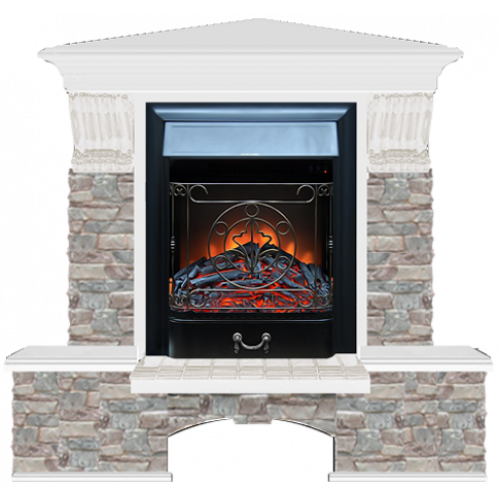 Бостон К Грот цветной угловой (белый)+Majestic Black