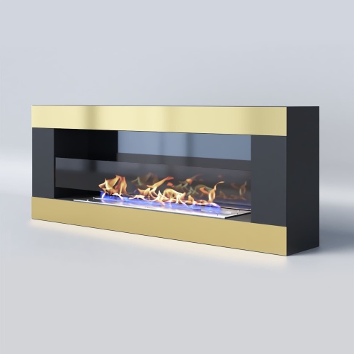 Биокамин "Русский огонь" Голд 1200N настенный с защитным стеклом