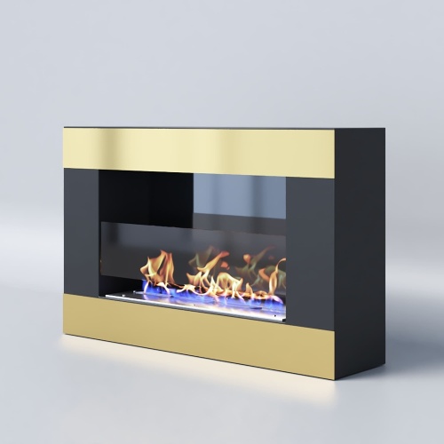 Биокамин "Русский огонь" Голд 650N настенный с защитным и декоративным стеклом