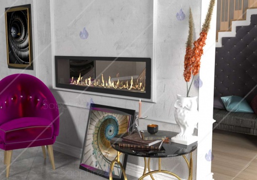 Встраиваемый сквозной очаг 1200 SappFire