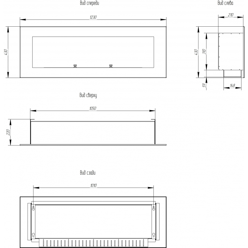 Биокамин Window 800 Арома black по цене 41 000 руб.