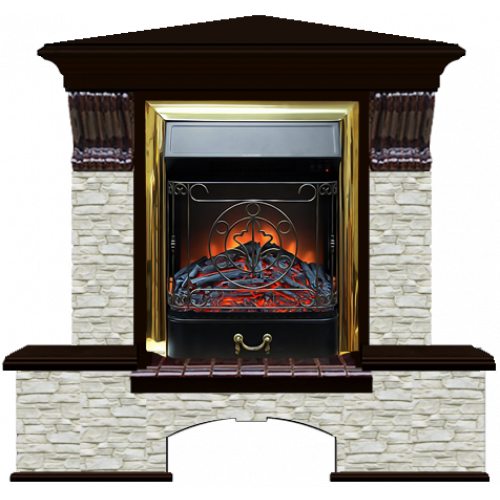 Бостон К Грот однотонный угловой (венге)+Majestic Brass