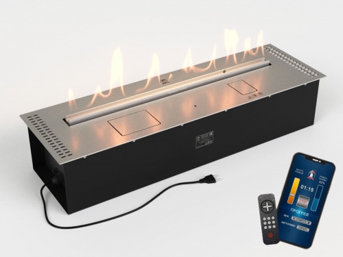 Автоматический биокамин Lux Fire Smart Flame 900 RC INOX