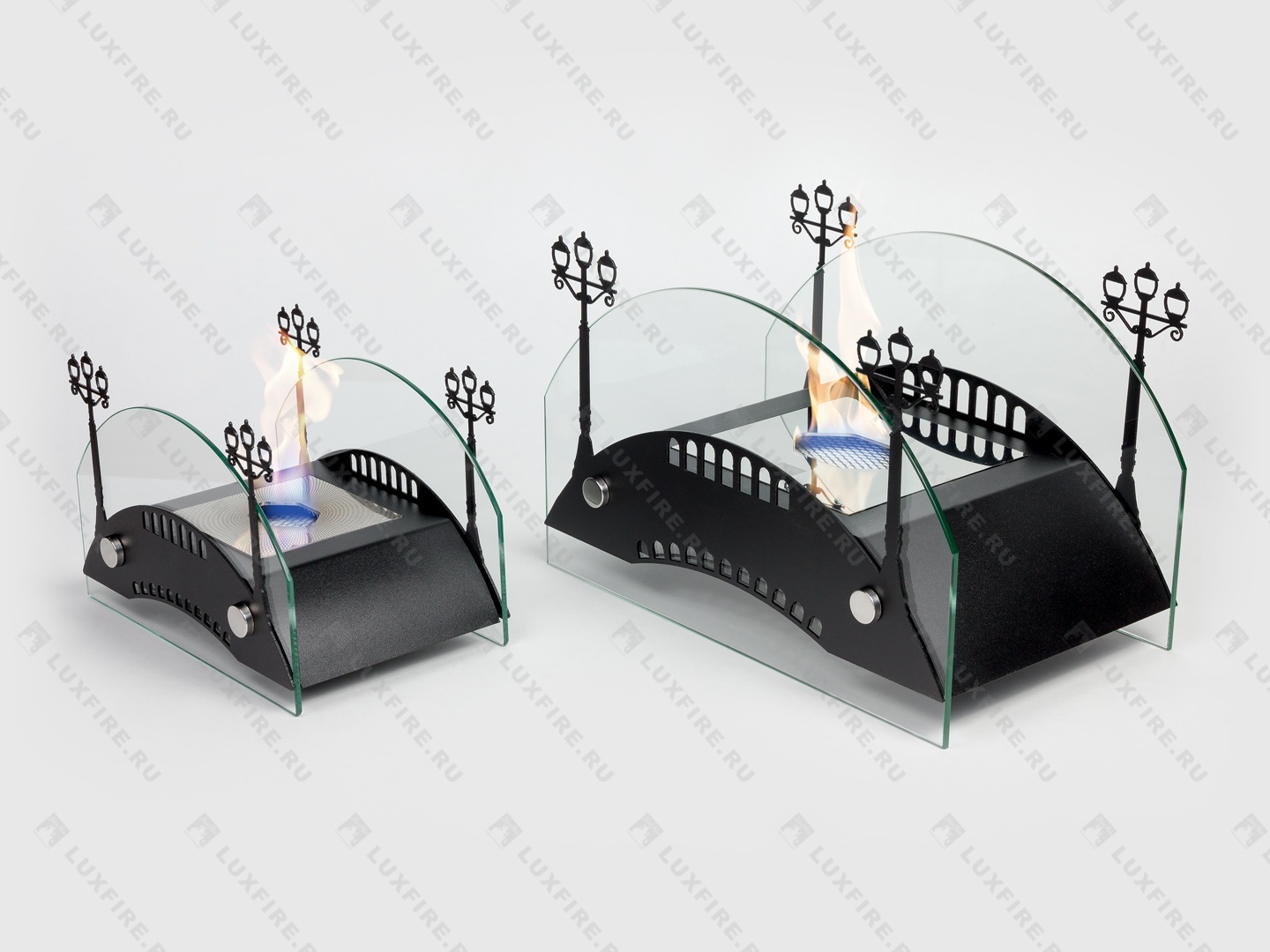 Настольный биокамин Lux Fire "Пушкинский мост" М (черный) по цене 19 602 руб.