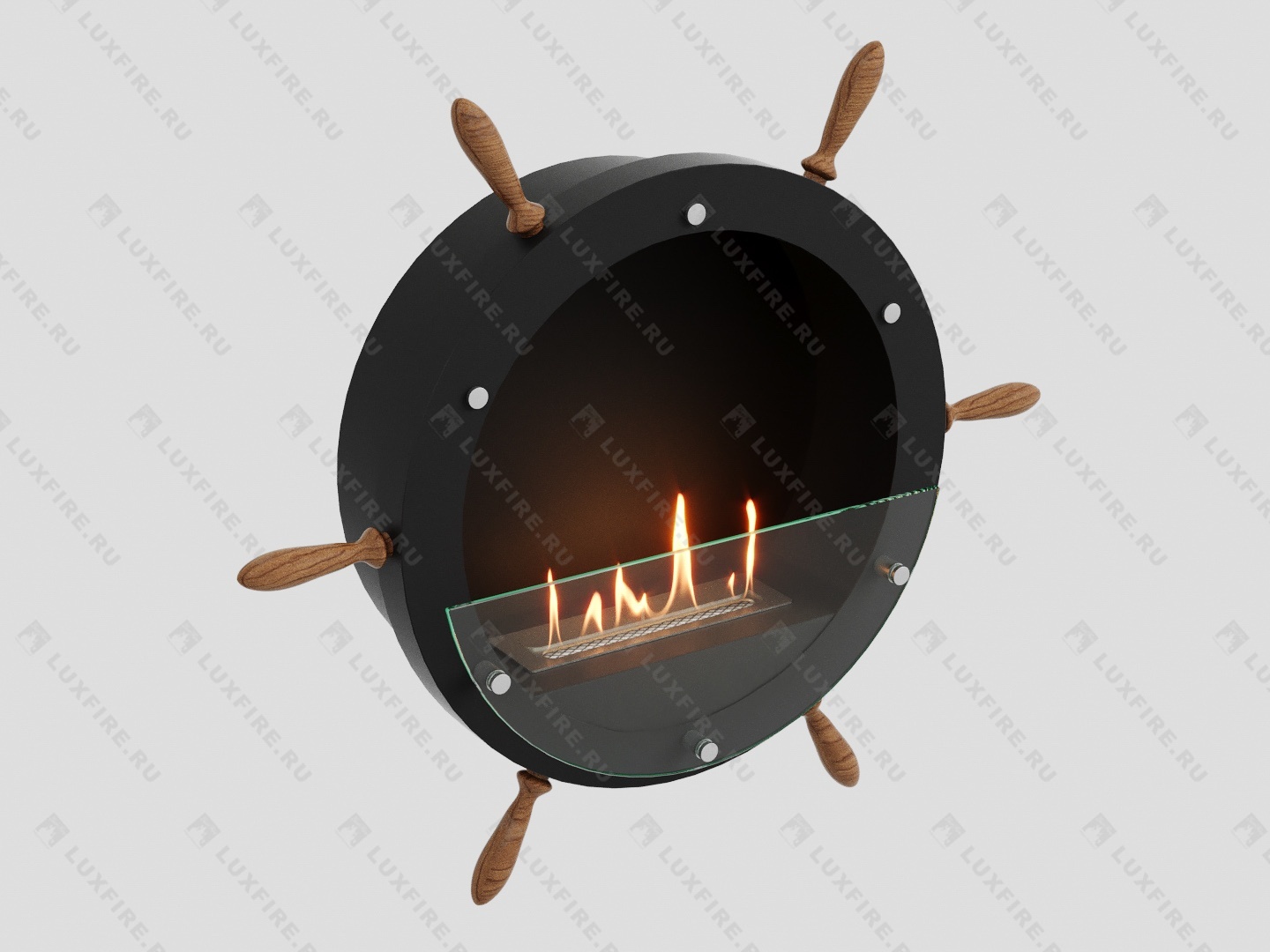 Настенный биокамин Lux Fire "Капитан 500 Н" XS (черный) по цене 49 390 руб.