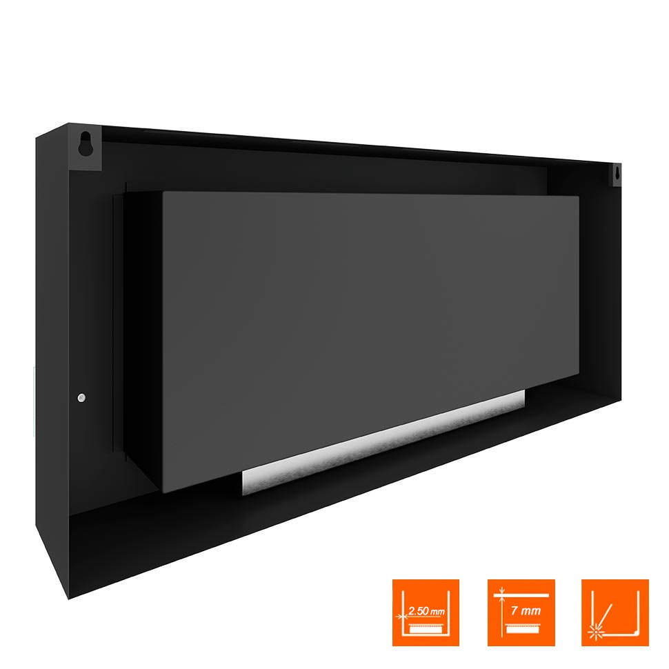 Биокамин SteelHeat WALL LONG 1200 черный по цене 42 420 руб.