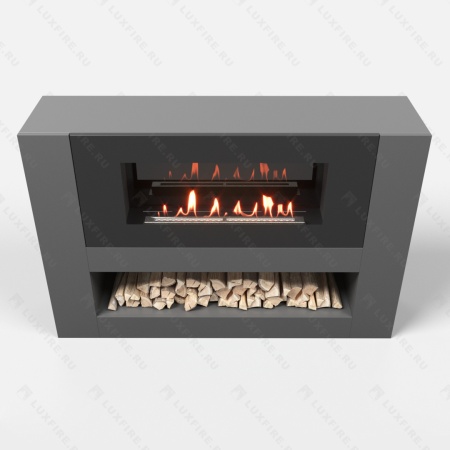 Тумба LUXFIRE с биокамином "Лукоморье" 1200 (графит) по цене 81 438 руб.