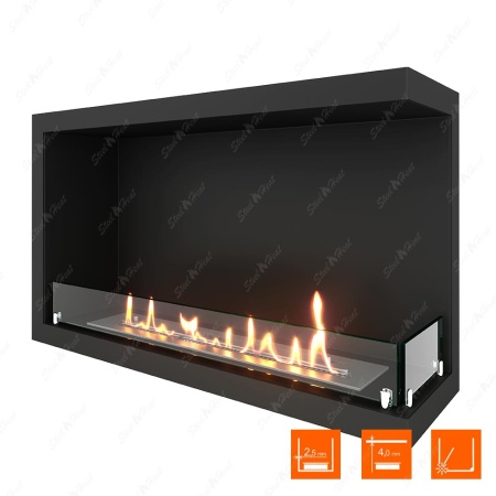 Биокамин угловой SteelHeat Leader 800 правый стекло по цене 32 752 руб.