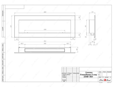 Биокамин SteelHeat GRAND-V 1800 по цене 58 600 руб.