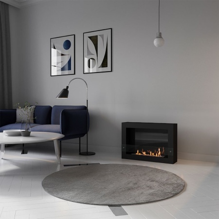 Биокамин SteelHeat WALL ONE 800 черный, стемалит по цене 29 505 руб.