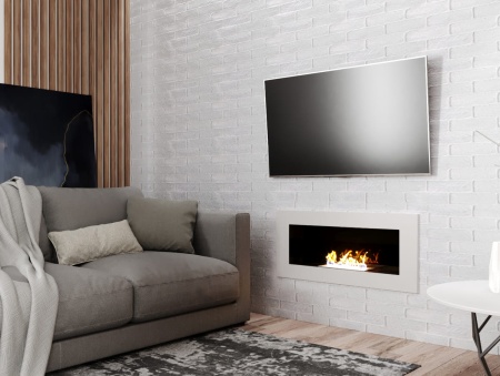 Биокамин "Русский огонь" Лайт Бланк 900V с защитным стеклом по цене 23 350 руб.