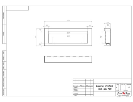 Биокамин SteelHeat WALL ONE 1200 LITE черный, стекло, стемалит по цене 52 290 руб.