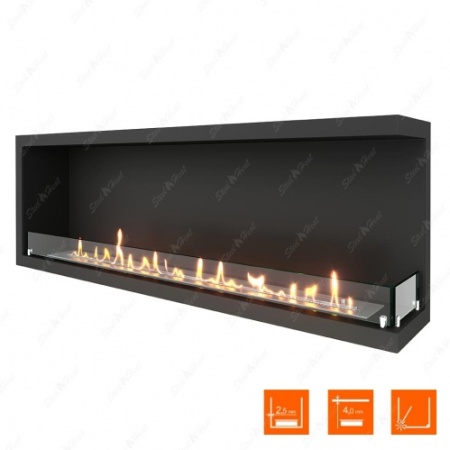 Биокамин угловой SteelHeat Leader 1400 правый стекло по цене 54 768 руб.