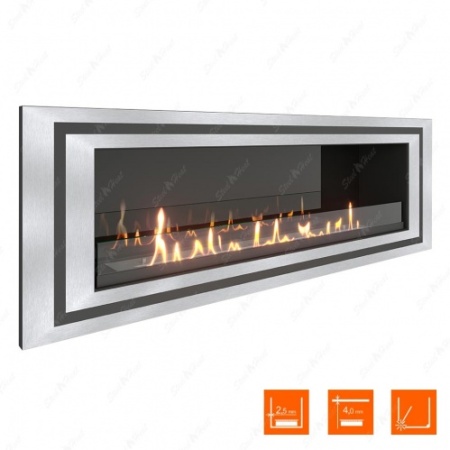 Биокамин SteelHeat LONG-D 1200 XL стекло + стемалит по цене 59 568 руб.