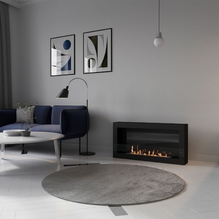 Биокамин SteelHeat WALL ONE 1100 черный, стекло по цене 39 060 руб.